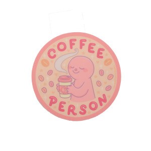 Coffee Person Vinyl Sticker